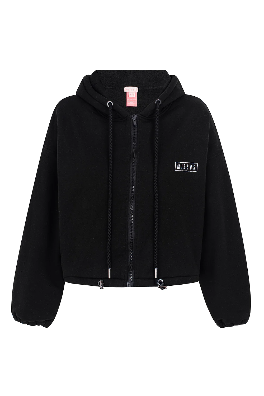 BLACK TRACKSUIT ZIP-UP HOODIE - Image 2