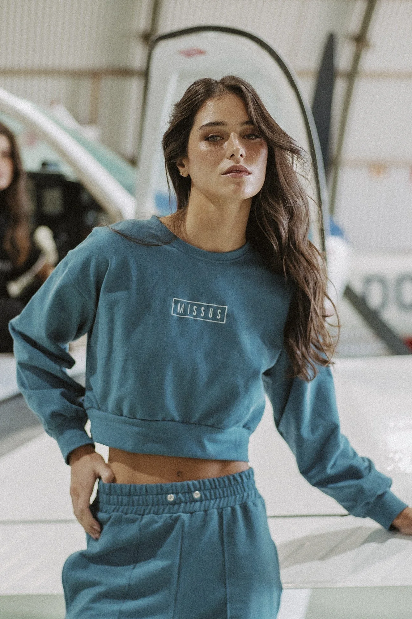 BLUE TRACKSUIT CREWNECK SWEATSHIRT - Image 3