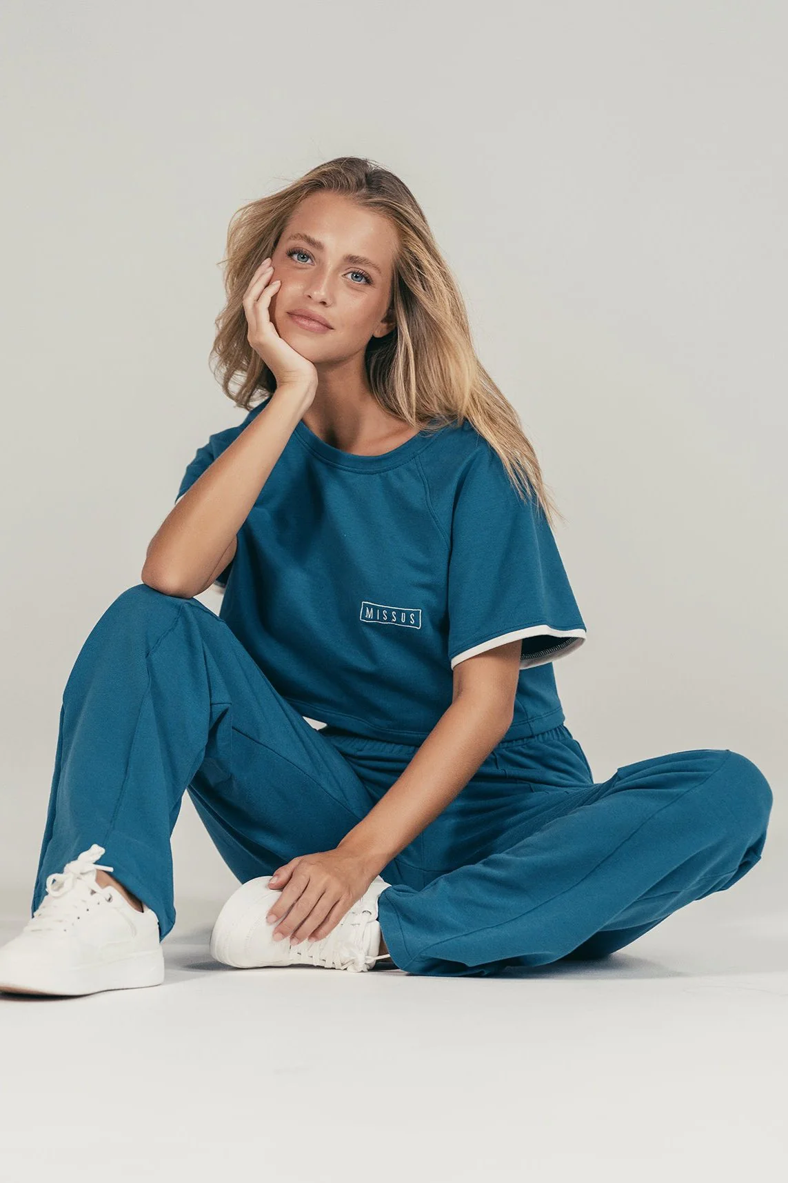 BLUE TRACKSUIT STRAIGHT SWEATPANTS - Image 4