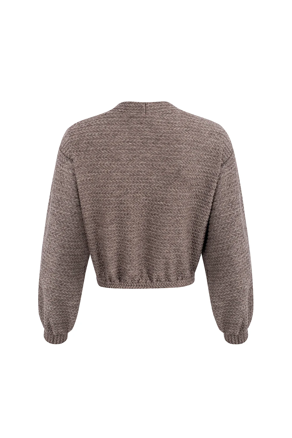 BROWN LOUNGEWEAR SWEATSHIRT - Image 2