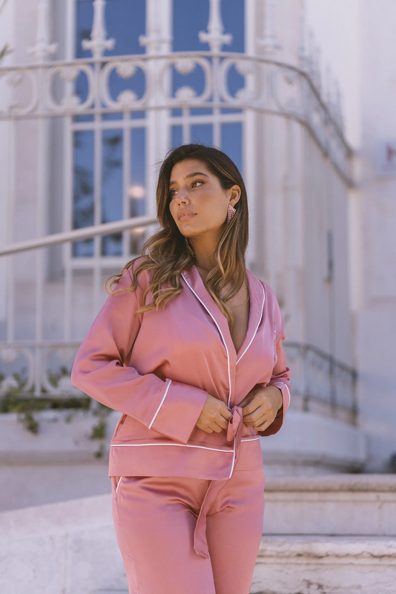 PINK SATIN PJ SHIRT - Image 4