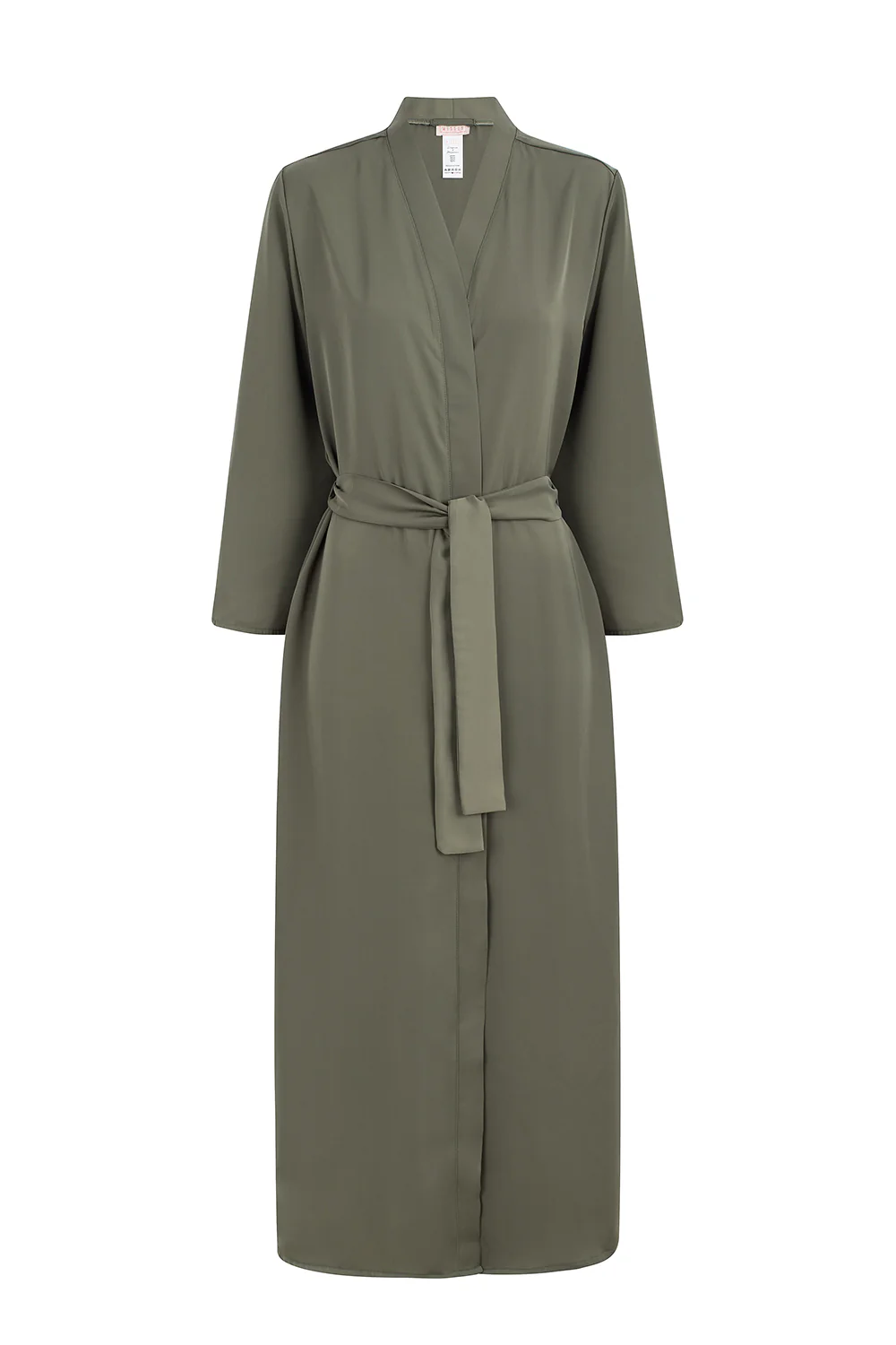SAGE GREEN SATIN & LACE ROBE - Image 2
