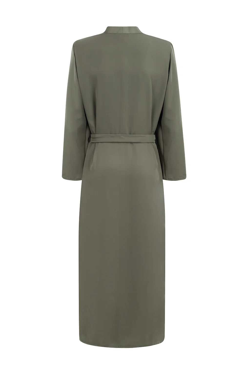 SAGE GREEN SATIN & LACE ROBE - Image 4