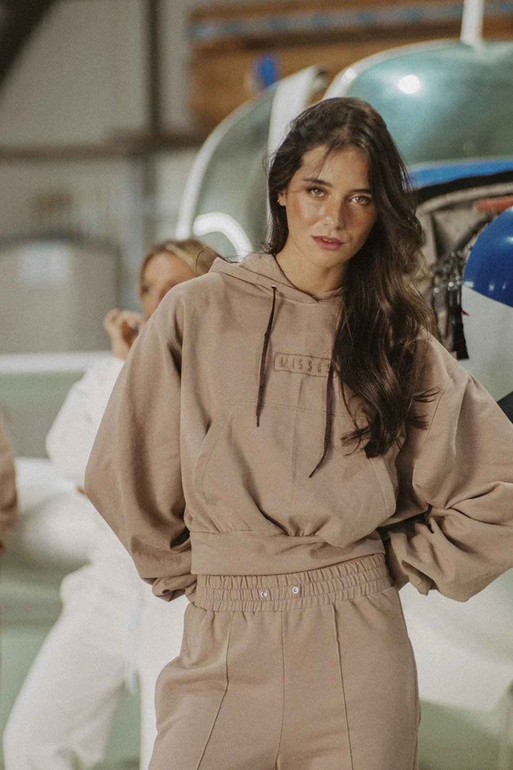 TAUPE TRACKSUIT HOODIE - Image 3